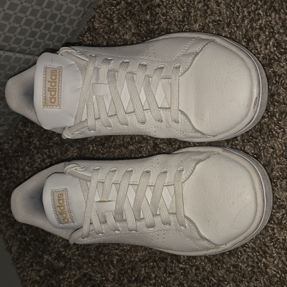 adidas | Shoes | Adidas White And Gold Sneakers | Poshmark